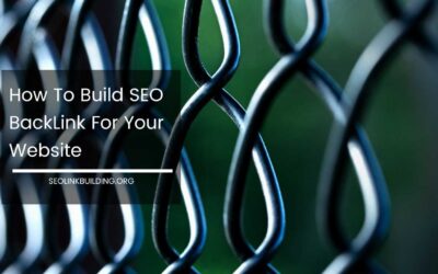 How To Build SEO BackLink For Your Website