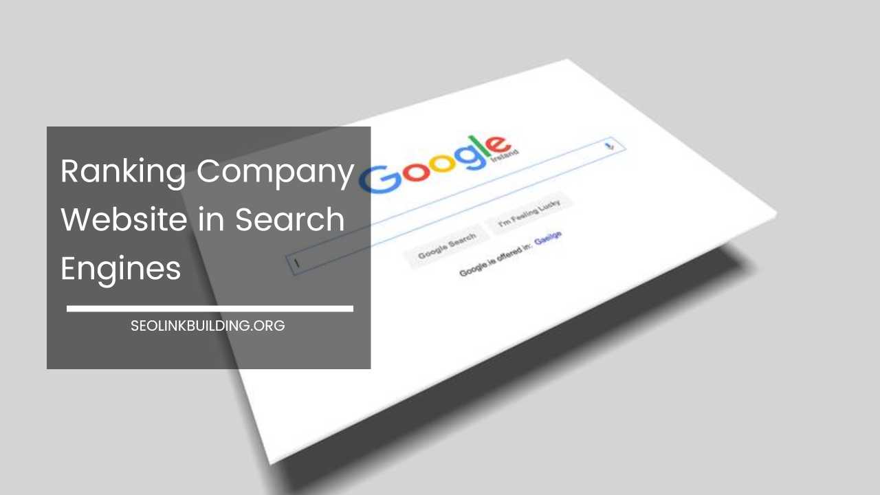 Ranking Company Website in Search Engines